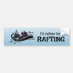White Water Rafting Design Bumper Sticker