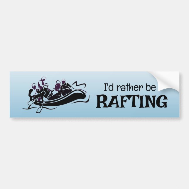 White Water Rafting Design Bumper Sticker (Front)