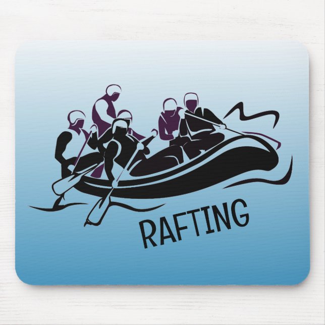 White Water Rafting Design Mouse Mat (Front)