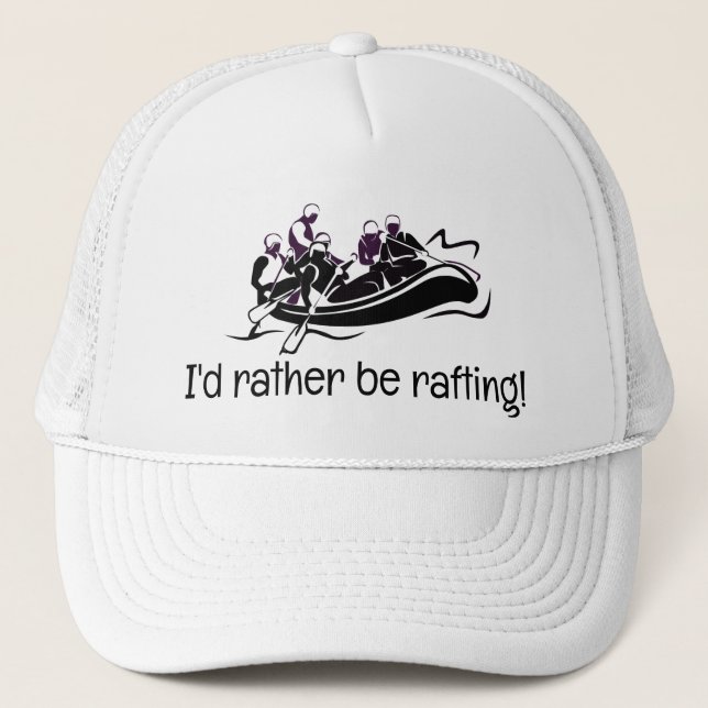 White Water Rafting Design Trucker Hat (Front)