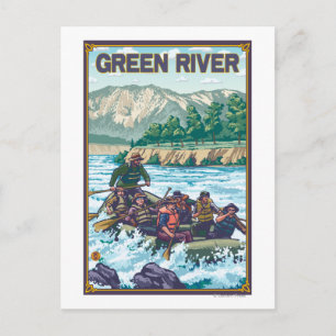 White Water Rafting - Green River, Washington Postcard