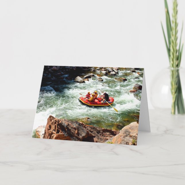 White water rafting holiday card (Front)