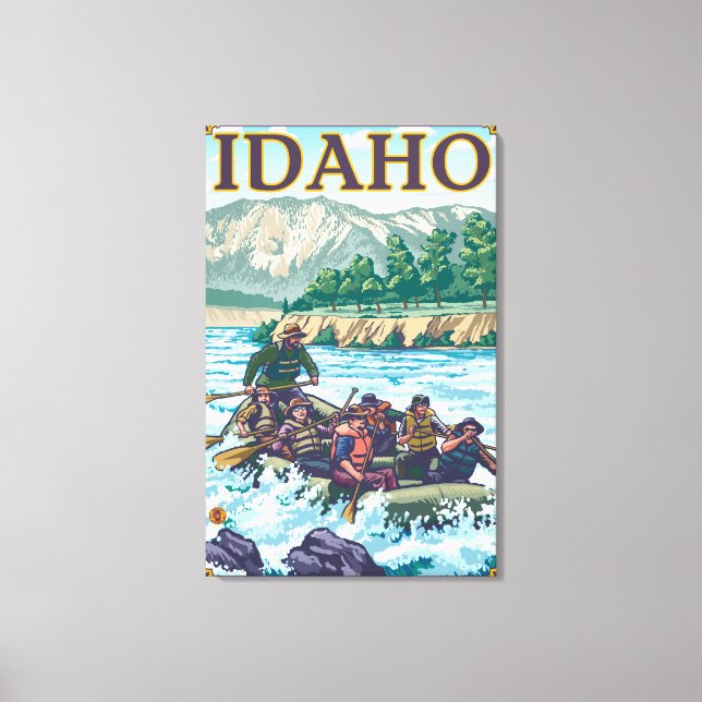 White Water Rafting - Idaho Canvas Print (Front)