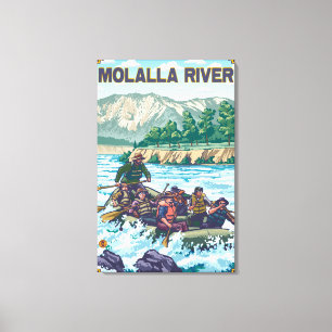 White Water Rafting - Molalla River, Oregon Canvas Print
