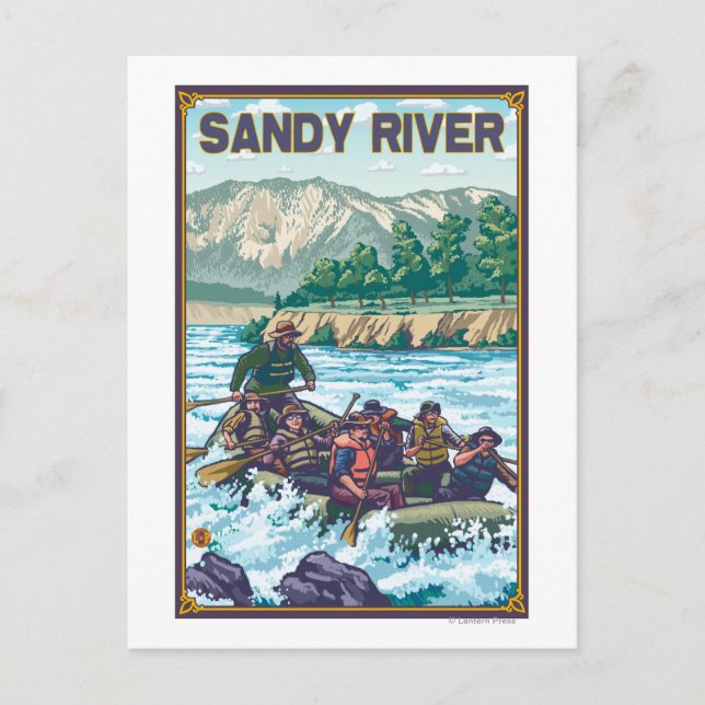 White Water Rafting - Sandy River, Oregon Postcard (Front)