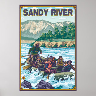 White Water Rafting - Sandy River, Oregon Poster