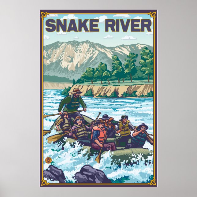 White Water Rafting - Snake River, Idaho Poster (Front)