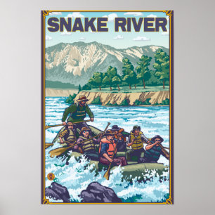 White Water Rafting - Snake River, Idaho Poster