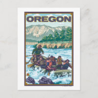 White Water Rafting- Vintage Travel Poster