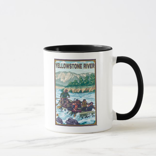 White Water Rafting - Yellowstone River, Montana Mug (Right)