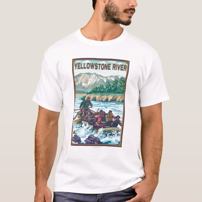 White Water Rafting - Yellowstone River, Montana T-Shirt (Front)