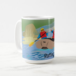 White Water River Rafting Design Coffee Mug