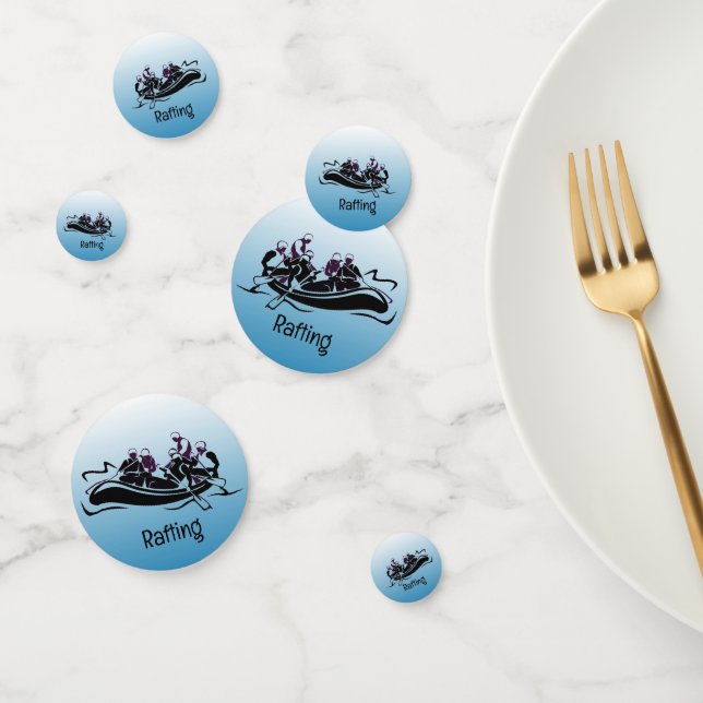 White Water River Rafting Design Table Confetti (Group)