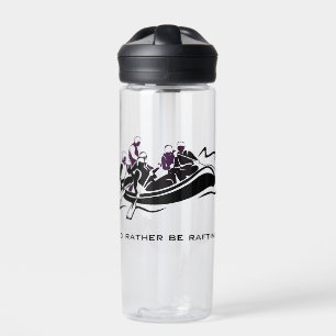White Water River Rafting Design Water Bottle