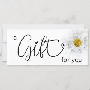 *~* White Watercolor Daisy Heart Minimalist Girly