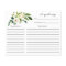 White Watercolor Floral Bridal Shower Recipe card