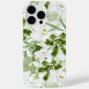 White Watercolor Flowers 2 Case-Mate iPhone 14 Pro Max Case