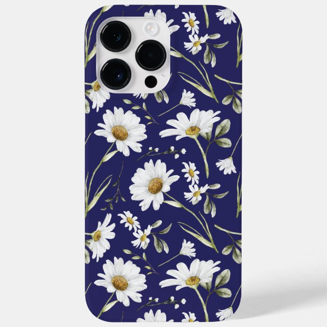 White Watercolor Flowers Case-Mate iPhone Case (Back)