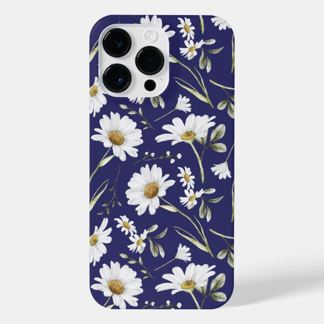 White Watercolor Flowers iPhone Case (Back)