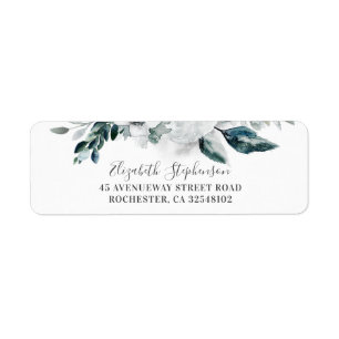 White Watercolor Flowers Wedding