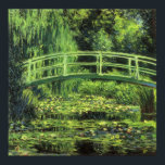 White Waterlilies by Claude Monet, Vintage Art Poster<br><div class="desc">White Waterlilies (1899) by Claude Monet is a vintage impressionist fine art floral nature painting. It is one of many variations of the water lilies and Japanese footbridge paintings that Monet painted in his spring season flower garden in Giverny, France. A pedestrian bridge over a pond in green tones. About...</div>