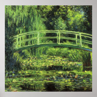 White Waterlilies by Claude Monet, Vintage Art