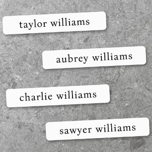 White waterproof name