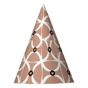 White wavy lines: abstract seamless pattern party hat