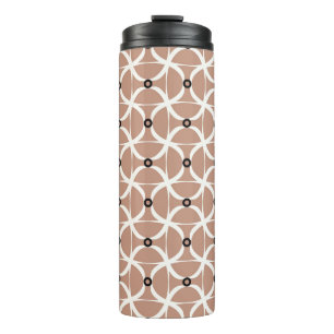 White wavy lines: abstract seamless pattern thermal tumbler