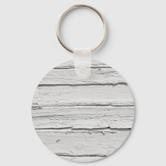 White Weathered Wood Key Ring