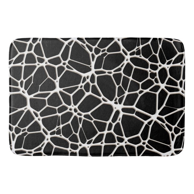 White Web Texture + your bachgr. & ideas Bath Mat (Front)