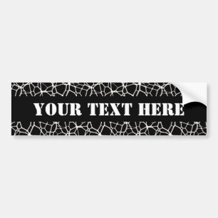 White Web Texture + your bachgr. & ideas Bumper Sticker