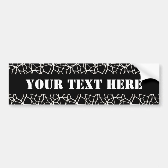 White Web Texture + your bachgr. & ideas Bumper Sticker (Front)