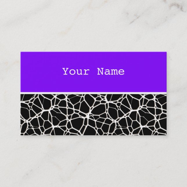 White Web Texture + your bachgr. & ideas Business Card (Front)