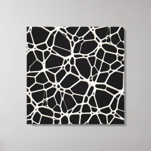 White Web Texture + your bachgr. & ideas Canvas Print