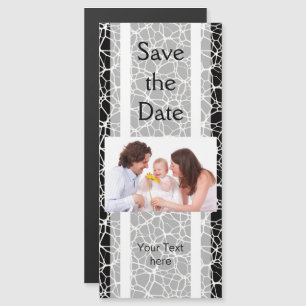 White Web Texture + your bachgr. & ideas Magnetic Invitation