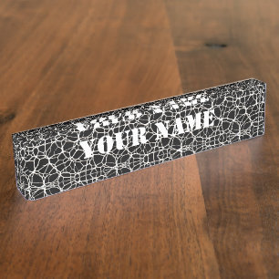 White Web Texture + your bachgr. & ideas Nameplate