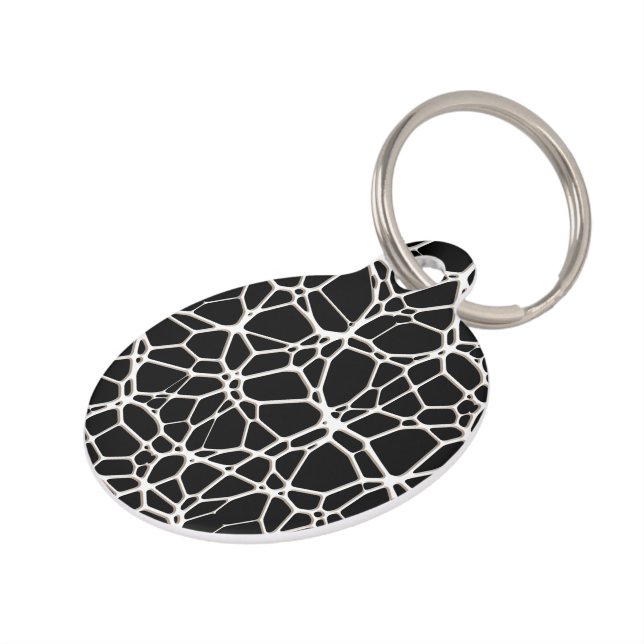 White Web Texture + your bachgr. & ideas Pet Tag (Side)