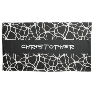 White Web Texture + your bachgr. & ideas Pillowcase