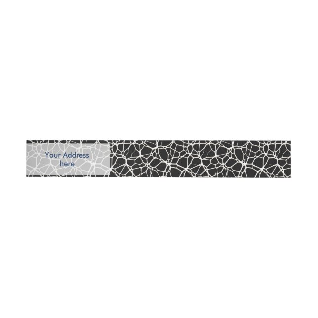 White Web Texture + your bachgr. & ideas Wraparound Address Label (Individual)