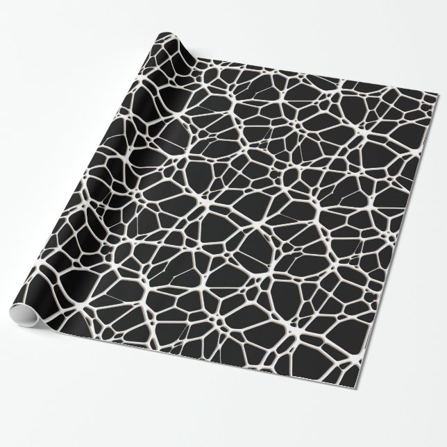 White Web Texture + your bachgr. & ideas Wrapping Paper (Unrolled)