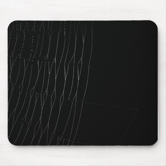 White Web with Black Background Mouse Mat (Front)