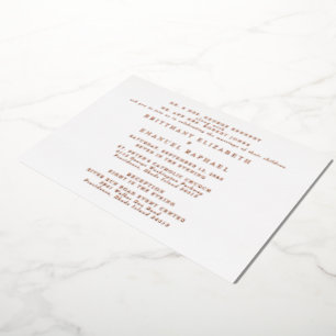 White Wedding 2 Venues Rose Gold Foil II