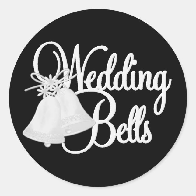 White Wedding Bell   Stickers (Front)