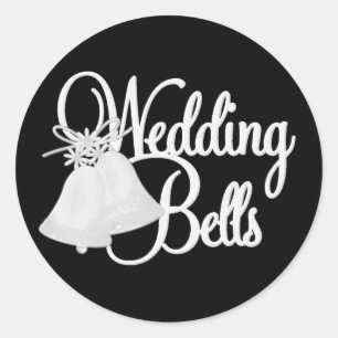 White Wedding Bell   Stickers