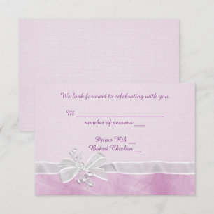 White Wedding Bow RSVP Invitation
