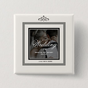 White wedding button