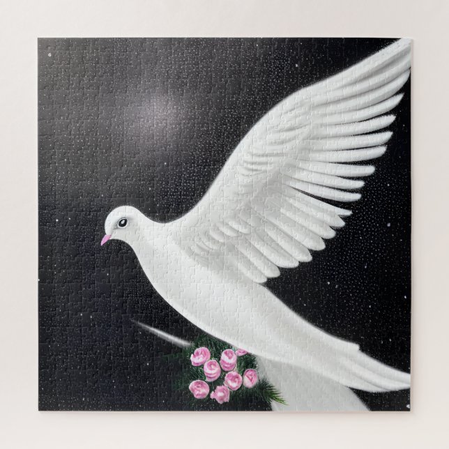 White Wedding Dove Jigsaw Puzzle (Vertical)