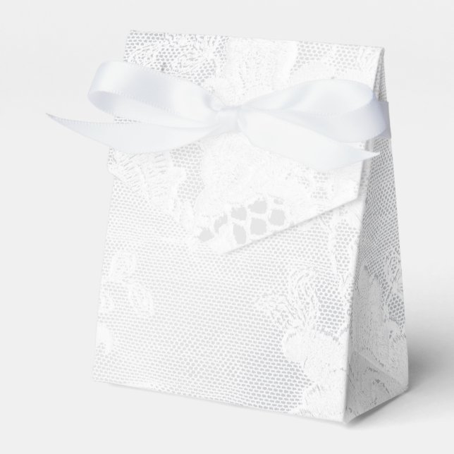 White Wedding Favour Box (Front Side)