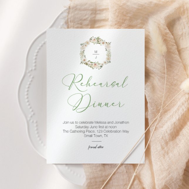 White Wedding Floral Elegant Rehearsal Dinner (Creator Uploaded)